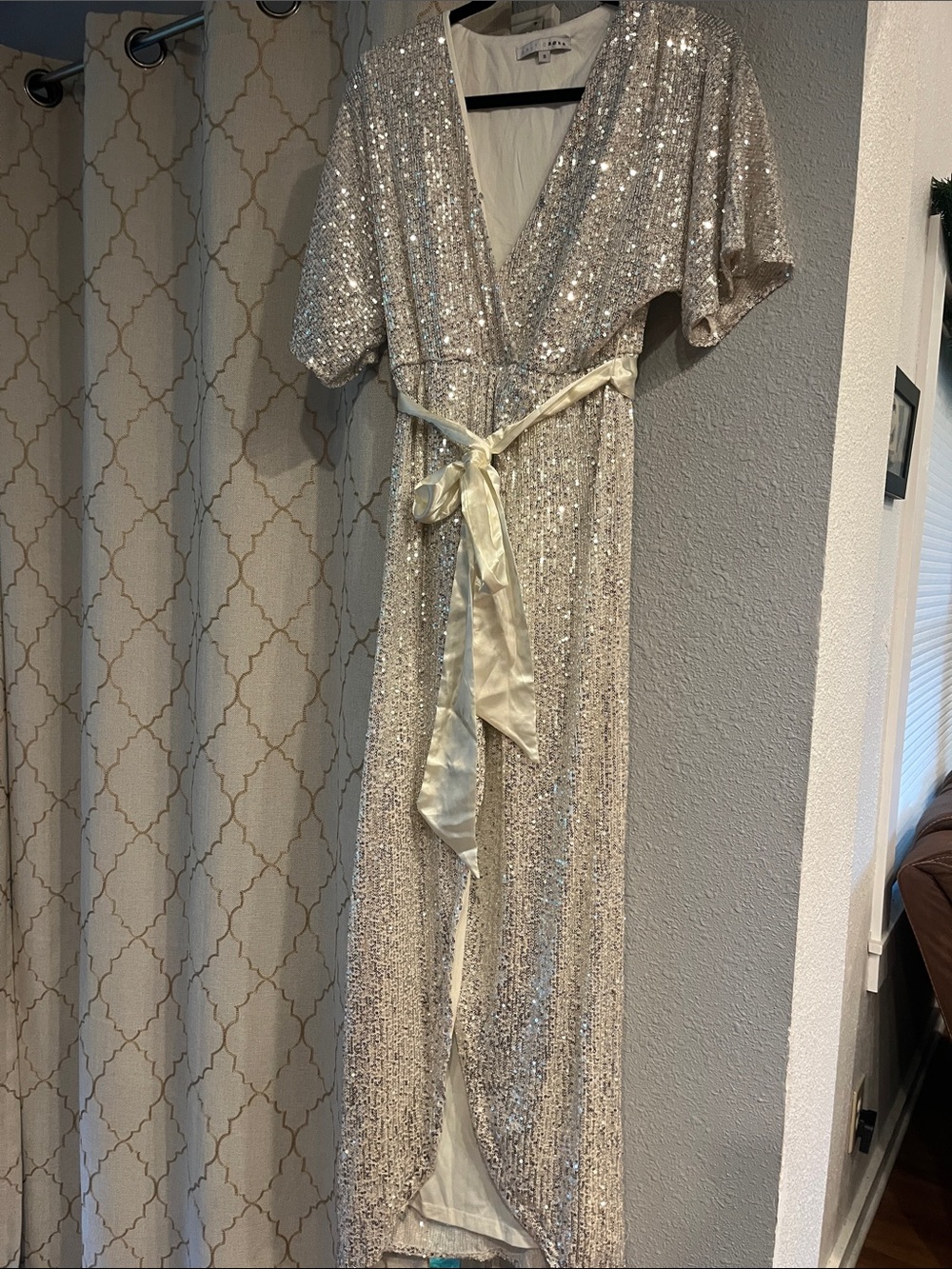 Baltic Born White Sequin Maxi Dress